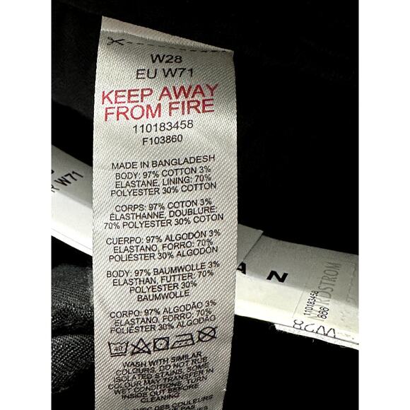 Topman Chino Shorts Functional Pockets Belt Loop Slim Fit Design Black M 28 NWT - Picture 10 of 10